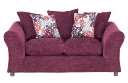 HOME New Clara Regular Fabric Sofa - Plum